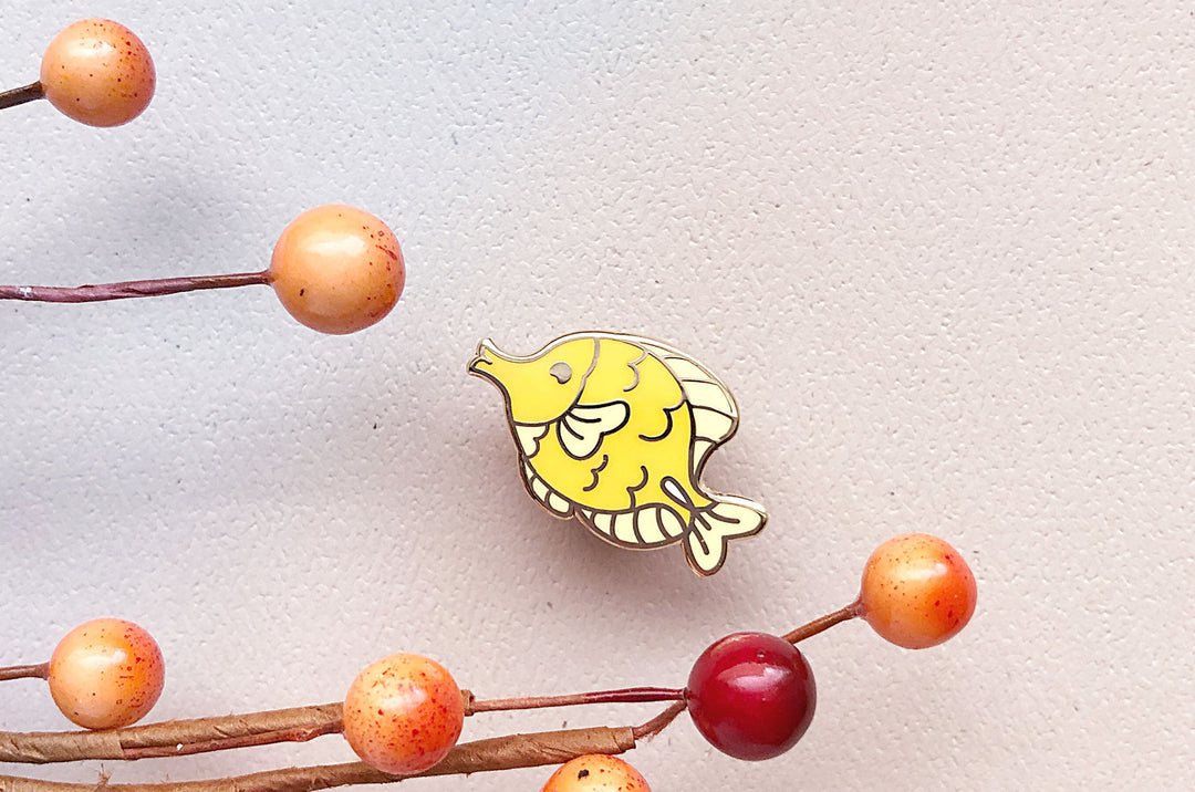 Tiny Yellow Tang Enamel Pin