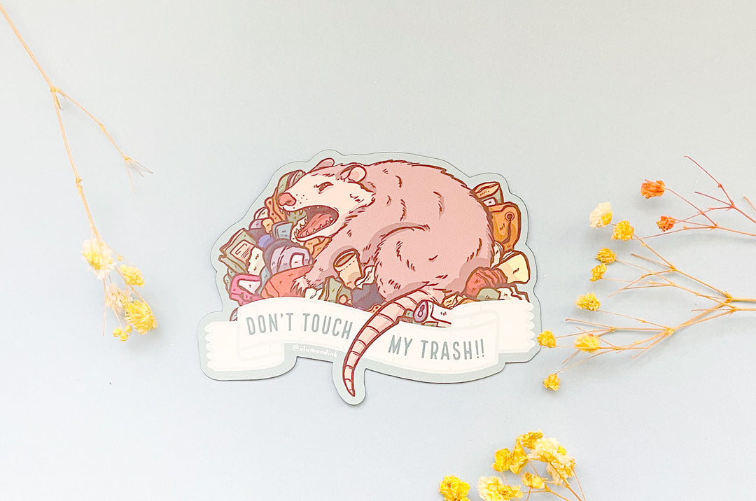 Don't Touch My Trash Possum Magnet