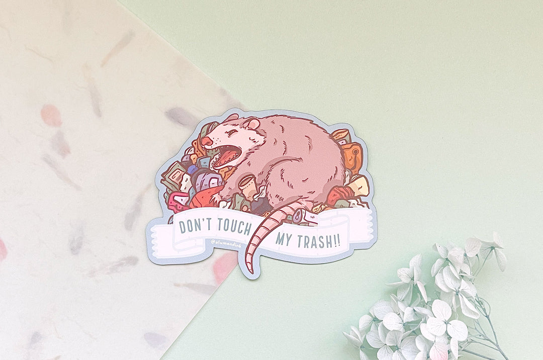 Don't Touch My Trash Possum Magnet