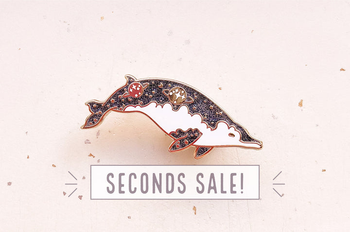 True's Beaked Whale Two Sisters Enamel Pin (Seconds)