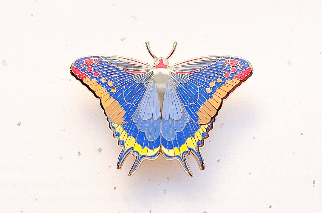 Two-Tailed Pasha Butterfly (Charaxes jasius) Enamel Pin
