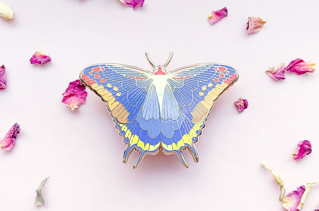 Two-Tailed Pasha Butterfly Enamel Pin (Seconds)