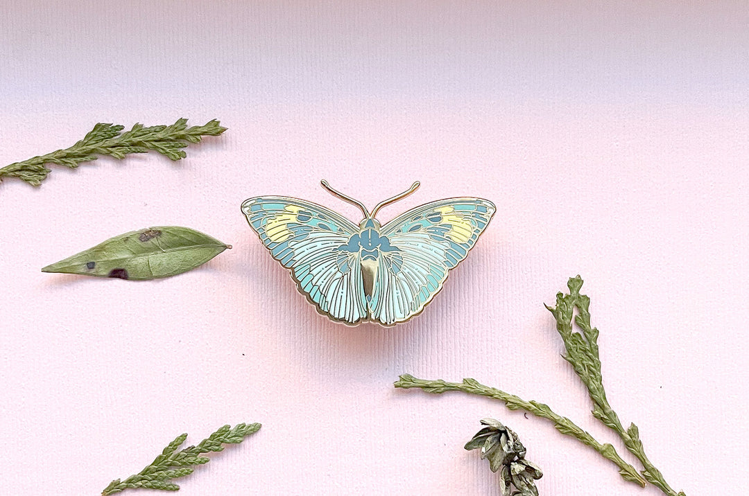 Widespread Forester Butterfly (Euphaedra medon) Enamel Pin