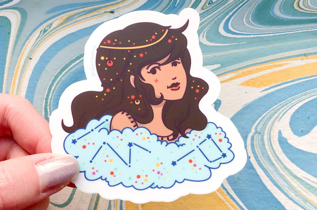 Ruby July Star Witch Clear Vinyl Sticker