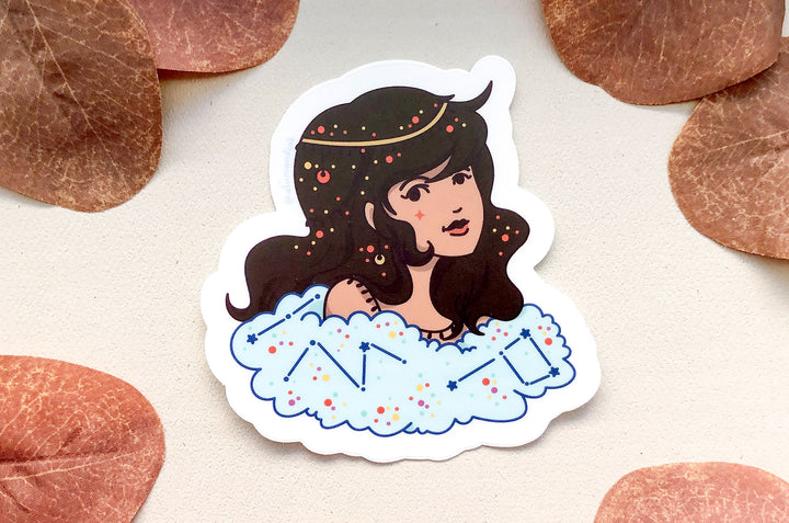 Ruby July Star Witch Clear Vinyl Sticker