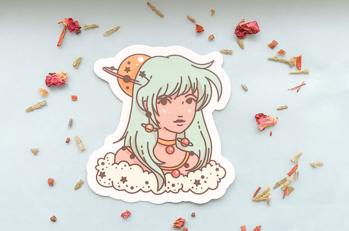 Peridot August Star Witch Clear Vinyl Sticker