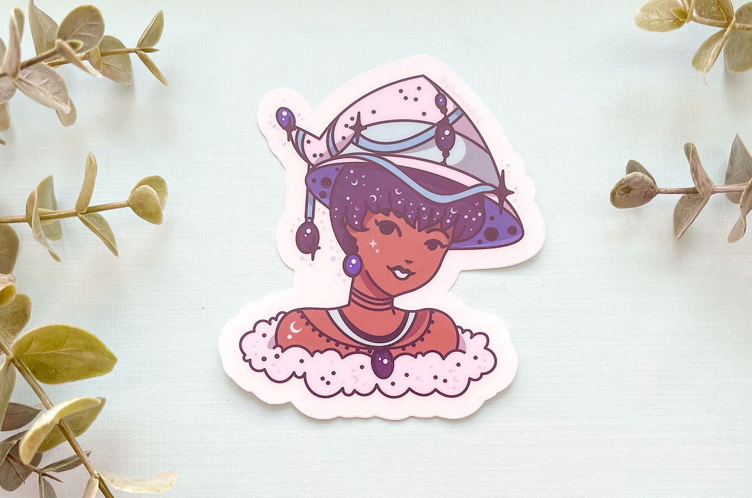 Tanzanite December Star Witch Clear Vinyl Sticker