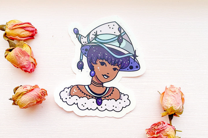 Tanzanite December Star Witch Clear Vinyl Sticker