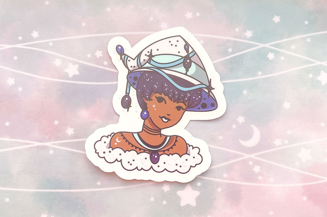 Tanzanite December Star Witch Clear Vinyl Sticker