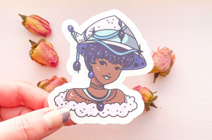 Tanzanite December Star Witch Clear Vinyl Sticker