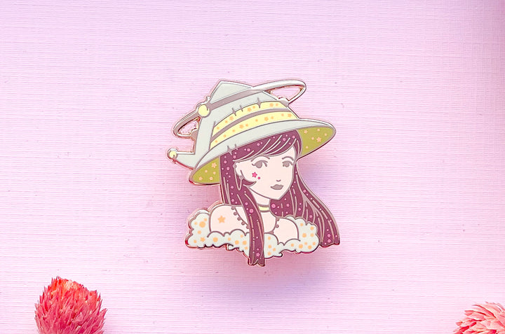 May Witch Emerald Enamel Pin