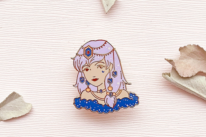September Witch Sapphire Enamel Pin