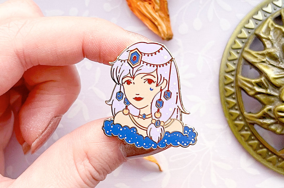 September Witch Sapphire Enamel Pin